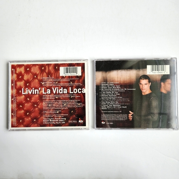 1999 Ricky Martin Audio CDs Y2K Vintage, Livin LA Vida Loca, Columbia Records - Picture 7 of 11
